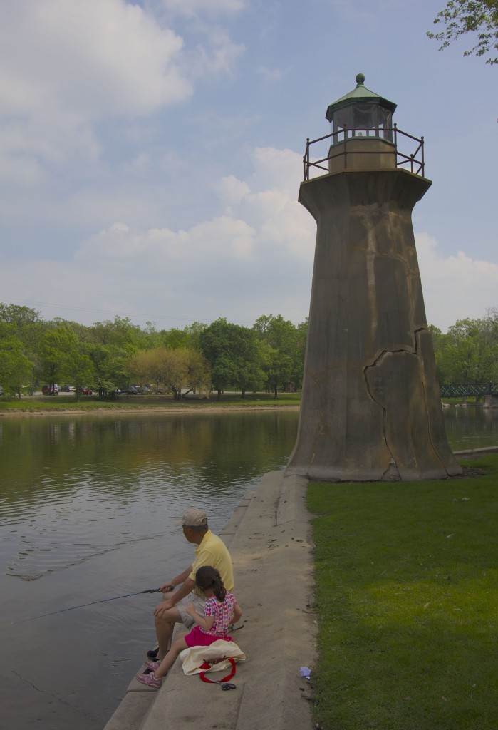 The lighthouse at Fabyan Forest Preserve & Villa.