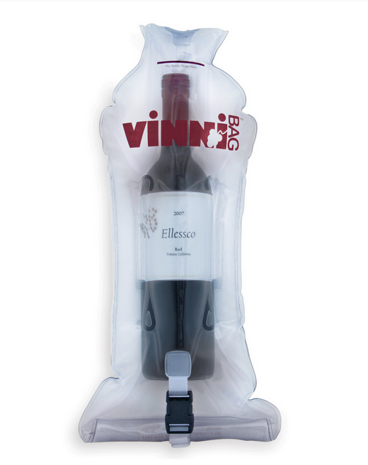 The VinniBag stores easily and keeps your bottles of wine safe while you travel.