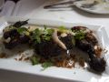 Coq au vin with candied bacon dust, red wine and celery salad at Rodin Restaurant. Photo ©Robert Bundy