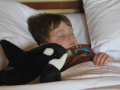 After a big day at Sea World.