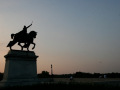 St. Louis Forest Park at dusk.